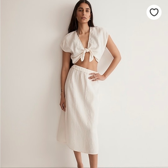 NWT Madewell Tie-Front Crop Top - Picture 2 of 4